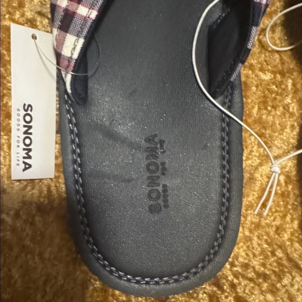 Sonoma Goods For Life Colson men's Plaid thong Summer sandals Large 10/11